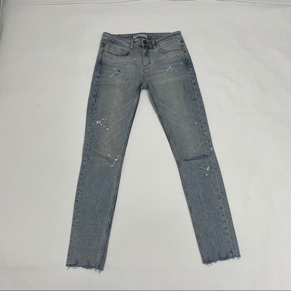 Mid Rise Skinny Paint Splattered Jeans 🎨 - Picture 6 of 7